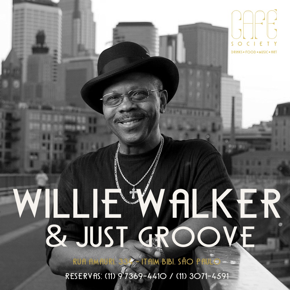 O consagrado Willie Walker vem ao Brasil se apresentar no Café Society na quinta, dia 21