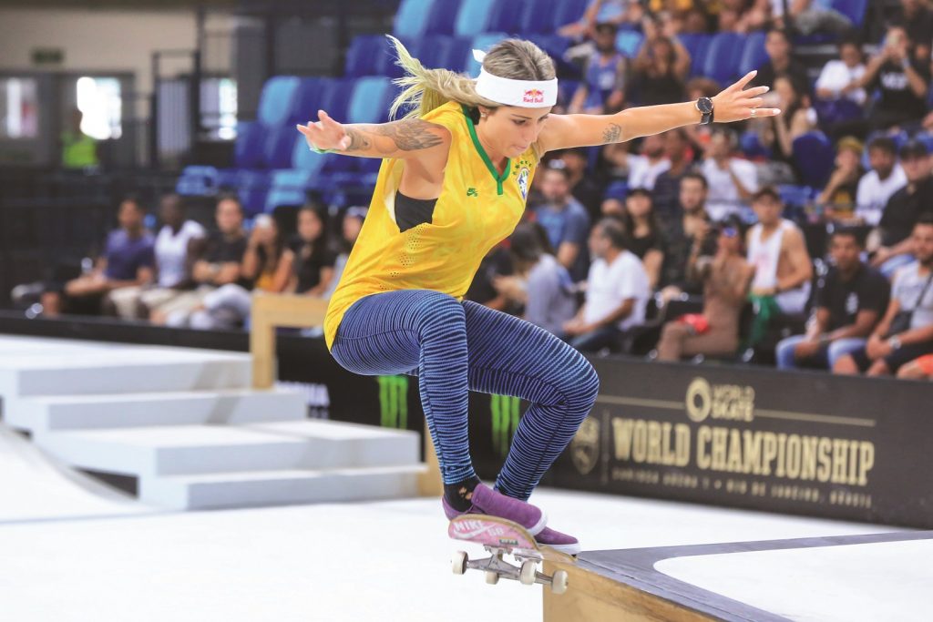 Letícia Bufoni conquista o segundo lugar no Street League de Skate, realizado no Parque Olímpico da Barra, no Rio de Janeiro, em 2019 - Foto: Breno Barros | rededoesporte.gov.br