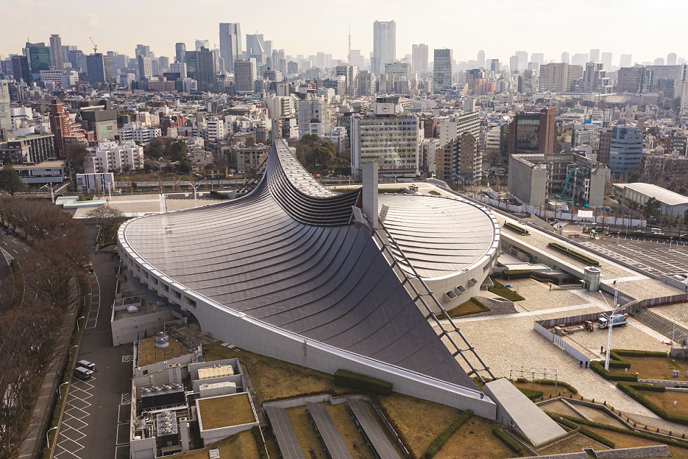 Ginásio Nacional Yoyogi, projetado por Kenzo Tange, construído para os Jogos de 1964, e será novamente palco da Olimpíada. - Foto: Arne Müseler 