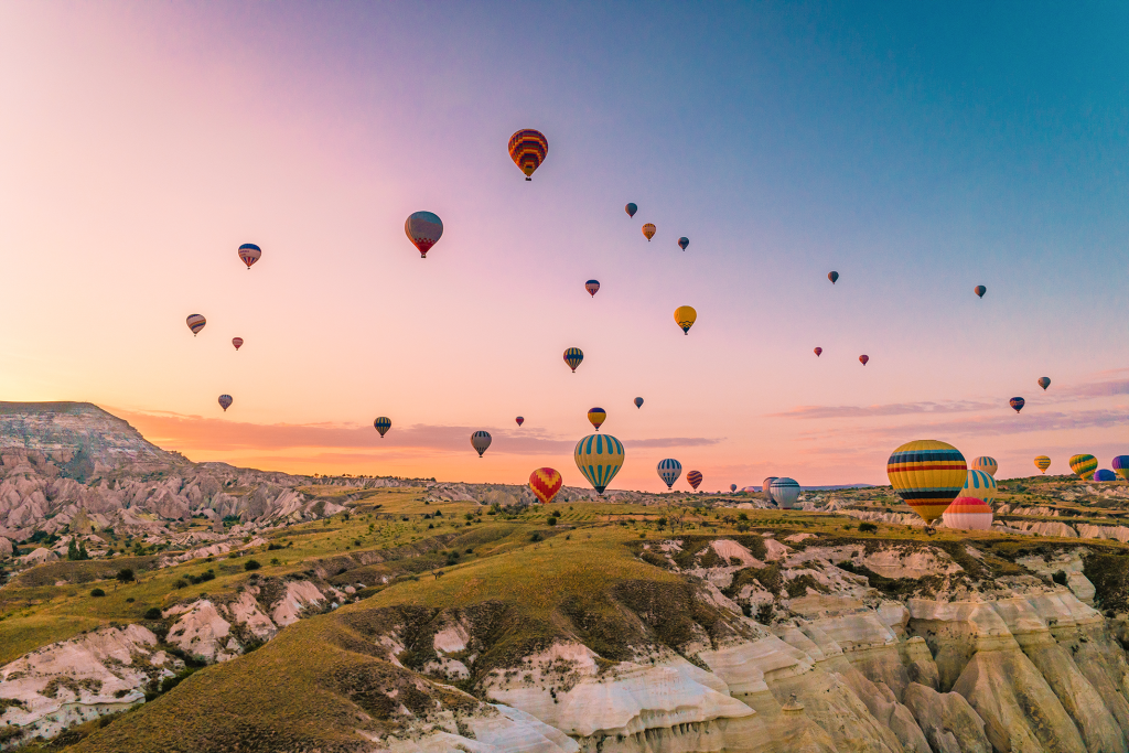 Vista dos balões na Capadócia - Foto Shutterstock